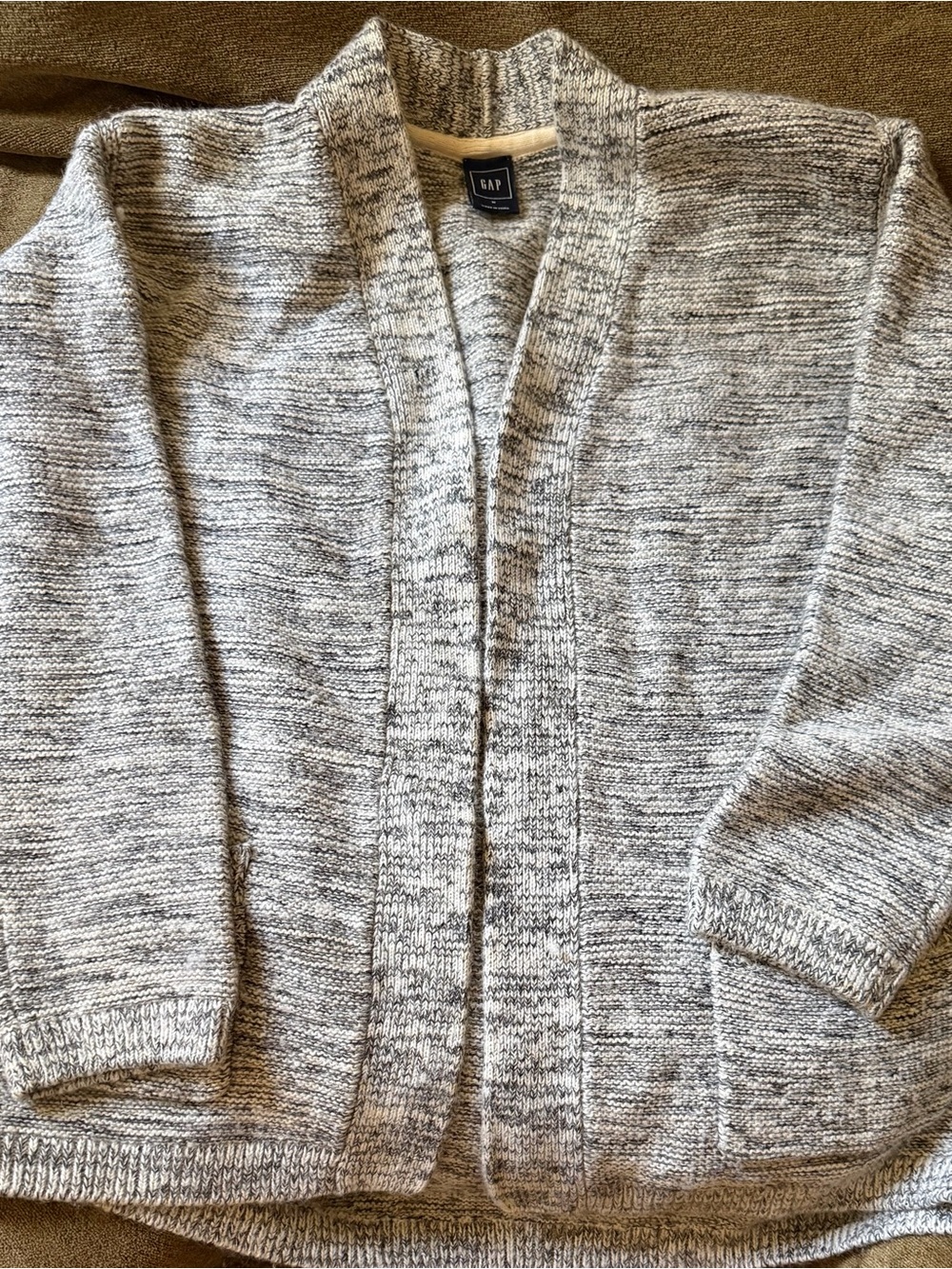 GAP Marled Gray Open-Front Women's Cardigan